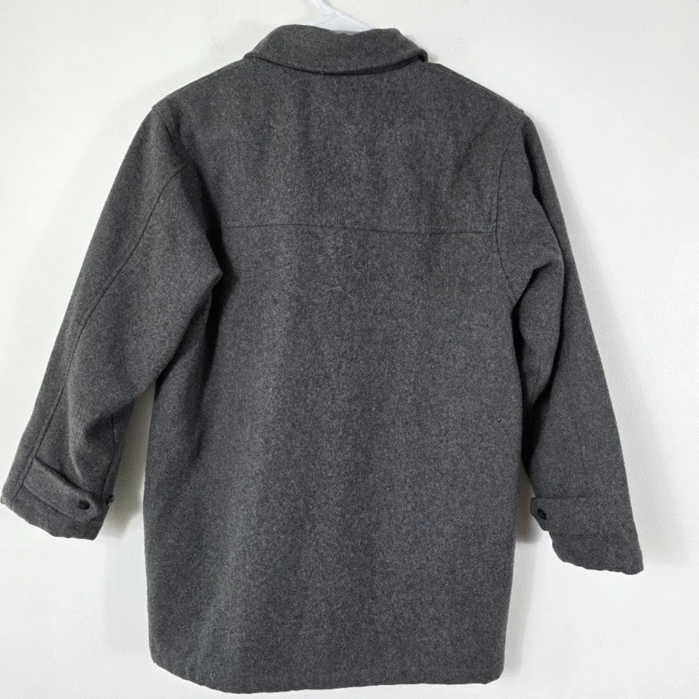Childrens Place Kids Charcoal Grey‎ Duffle Coat Boys Size L 10 12 Toggle Classic